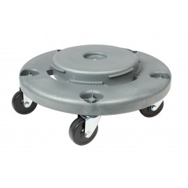 5-Wheel Dolly for Round Garbage Can - Light Grey
