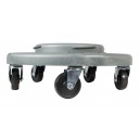 5-Wheel Dolly for Round Garbage Can - Light Grey