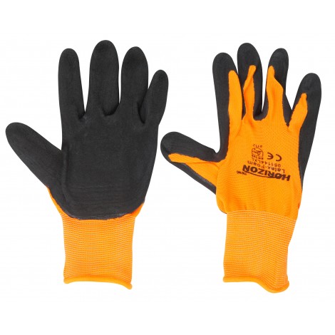 Work Latex Foam Coated Gloves - High Visibility - Horizon - Large or Extra-Large Size - 05-1144-LXL - pair