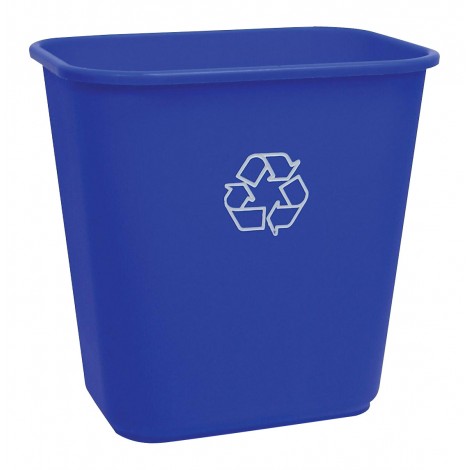 Recycling Bin - 5.7 gal (26 L) Capacity - Lightweight - Blue