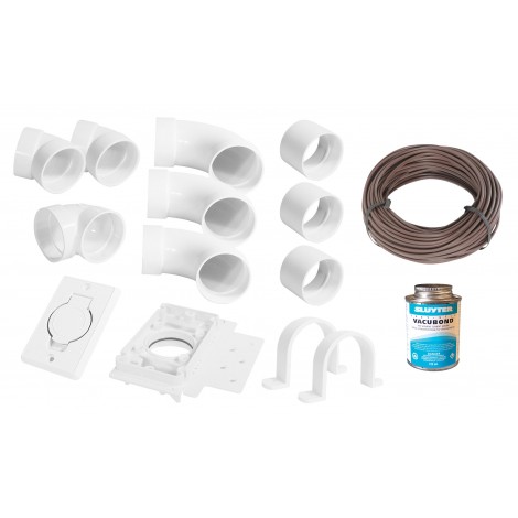 Installation Kit for Central Vacuum - 1 Inlet - with Accessories