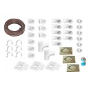 Installation Kit for Central Vacuum - 3 Silver Finish Inlets - with Accessories