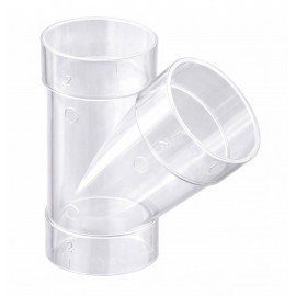 Coude de 45° (Raccord en Y) - pour installation aspirateur central - clair