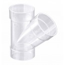 Coude de 45° (Raccord en Y) - pour installation aspirateur central - clair