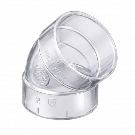 Coude de 45° - pour installation aspirateur central - clair