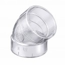 Coude de 45° - pour installation aspirateur central - clair