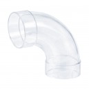90° Sweep Elbow - For Central Vacuum Installation - Clear
