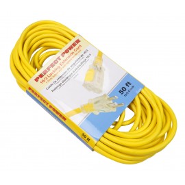 16/3 Locking Extension Cord - 50' (15 m) Lenght - Yellow