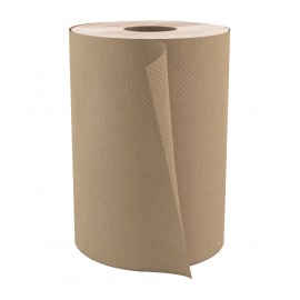 Paper Hand Towel - 7.8" (20 cm)  Width - Roll of 350' (106.7 m) - Box of 12 Rolls - Brown - Cascades H035