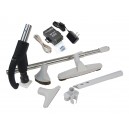 Central Vacuum Kit - Handle with Union and Button Lock Hide-A-Hose - 12" (30.5 cm) Floor Brush - Dust and Upholstery Brushes - Crevice Tool - Tool Hanger - Telescopic Wand - Grey - HHKITEZ24