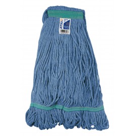 Synthetic Wet Mop 24oz Replacement Head - with Narrow Strips and Looped End - Blue