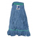 Tête de vadrouille 24oz / moppe synthétique de rechange - bouclée à bandes étroites - bleue