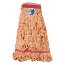 Tête de vadrouille 20oz / moppe synthétique de rechange - bouclée à bandes étroites - orange - medium