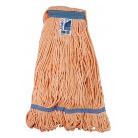Tête de vadrouille synthétique de rechange - petite (454 g / 16 oz) - bouclée à bandes étroites - orange