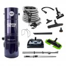 Aspirateur central JV700LSA - boyau 30' avec interrupteur marche/arrêt - balai électrique et accessoires complets