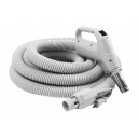 Central Vacuum Accessories Kit - 50' (15 m) Electrical Hose with On/Off Switch - Power Nozzle - Multiple Brushes