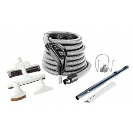 Ensemble pour aspirateur central - boyau 9 m (30') avec interrupteur marche/arrêt - balai à air - brosses multiples