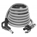 Ensemble pour aspirateur central - boyau de 9 m (30') avec bouton marche/arrêt - balai électrique Wessel-Werk - brosse à plancher - brosse à épousseter - brosse pour meubles - outil de coins - 2 manchons téléscopiques - support pour outils et boyau - noir