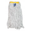Tête de vadrouille / moppe synthétique de rechange - humide pour laver - 450 g (16 oz) - blanche