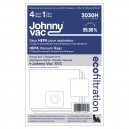 HEPA Microfilter Bag for Johnny Vac XV-3 Canister Vacuum - Pack of 4 Bags + 1 Filter