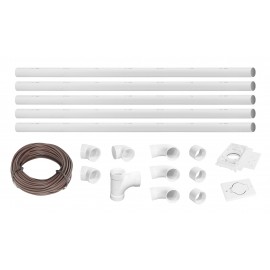 Installation Kit for Central Vacuum - 1 Inlet - 25' (7.6 m) Piping - with Accessories