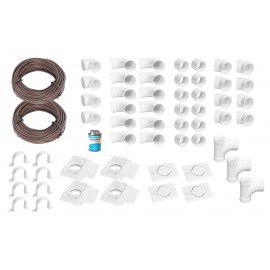 Installation Kit for Central Vacuum - 4 Inlets - with Accessories