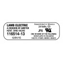 Bypass Vacuum Motor - 5.7" dia - 3 Fans - 24 V - 21.5 A - 550 W - 67.2" Water Lift - 69 CFM - Epoxy Paint - Lamb / Ametek 116514-13 JVC110RIDER JVC70BCT