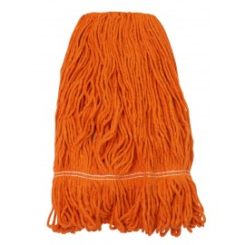 Tête de vadrouille synthétique de rechange - large (680 g / 24 oz) - orange - Globe 3092O