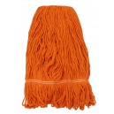 Synthetic String Mop Replacement Head - Large (24 oz / 680 g) - Orange - Globe 3092O