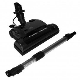 Power Nozzle - 12" (30.5 cm) Cleaning Path - Adjustable Height - Quick Connect Release - Black - Flat Belt - Telescopic Wand - Headlight - Roller Brush - Johnny Vac PN33BK