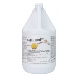 Nettoyant Saniblend 32 - désodorisant - désinfectant - concentré - citron - 4 L (1,06 gal) - Safeblend S32L G04 - désinfectant