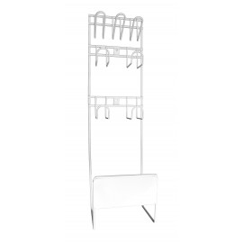 Metal Hose & Tools Caddy - for Central Vac - White Color