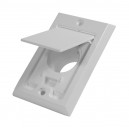 Prise murale standard - porte carrée - pour installation aspirateur central - blanc - Hayden 791700W