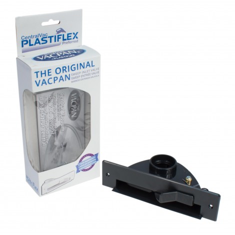 Automatic Dust Pan for Central Vacuum - Black - Plastiflex VCPB01
