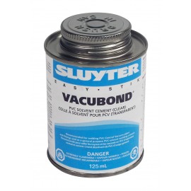Colle à solvent pour le pvc - 125 ml - transparent - pour les tuyaux et raccords des aspirateurs centraux - Sluyter 10362