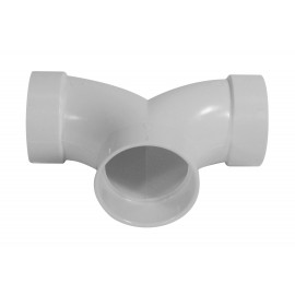 Small Elbow "T" Shape - for Central Vacuum Installation - White - Plastiflex 765515W