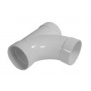 Coude 90° - raccord en "T" - pour installation aspirateur central - blanc - Plastiflex  SV8048