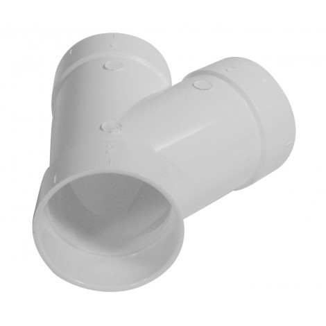 45° Elbow - "Y"  Fitting - For Central Vacuum Installation - Plastiflex SV8072