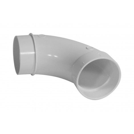 90° Elbow M/F - Fitting for Central Vac Installation - White - Plastiflex SV8046