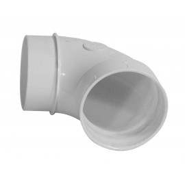 90° Medium Elbow - M/F - for Central Vacuum Installation - White - Hayden 765509W