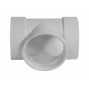 Short Elbow Special "T" Shape - for Central Vacuum Installation - White - Hayden 765502SW