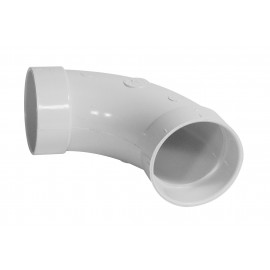 Coude 90° - raccord en "L" - pour installation aspirateur central - blanc - Plastiflex  SV8042 BI230