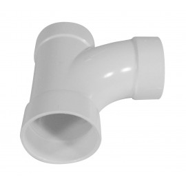 Coude 90° - raccord en "T" - pour installation aspirateur central - blanc - Hayden 765501W