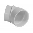 45° Elbow M/F - Fitting for Central Vac Installation - White - Plastiflex SV8060