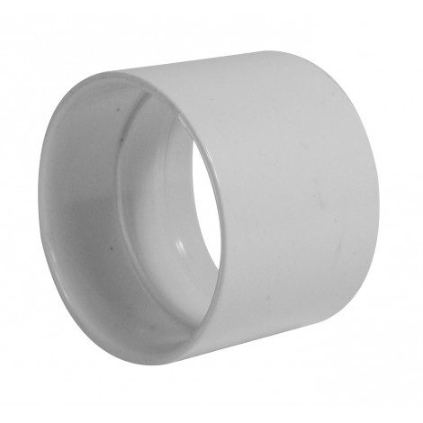 Stop Coupling for Pipe 2'' - Fitting for Central Vacuum Installation - White - Plastiflex SV8062