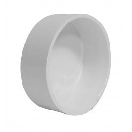 2" Pipe Cap - for Central Vac Installation - White - Plastiflex SV8080