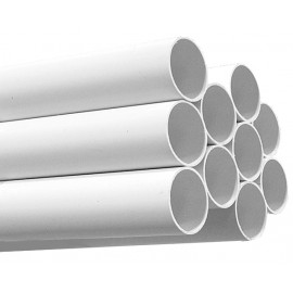 PVC Pipe - 2" (50.8 mm) diameter - 5'  (1.5 m) lenght - for Central Vacuum Installation - White - 50' Bundle