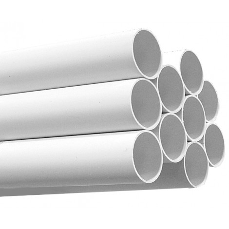 PVC Pipe - 2 (50.8 mm) diameter - 5' (1.5 m) lenght - for Central Vacuum  Installation - White - 40' Bundle