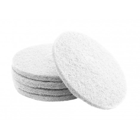 Tampons pour polisseuse à plancher - super polissant - pour vaporiser/polir - 15" (38,1 cm) - blanc - boîte de 5 - 66261054207