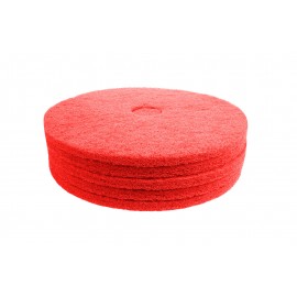 Tampons pour polisseuse à plancher - pour lustrer et vaporiser/polir - 17" (43,1 cm) - rouge - boîte de 5 - 66261054276